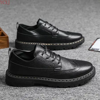 Новая мужская обувь Корейская версия, мужская деловая модельная маленькая кожаная обувь, трендовая мужская повседневная кожаная обувь, дизайнерские лоферы для мужчин