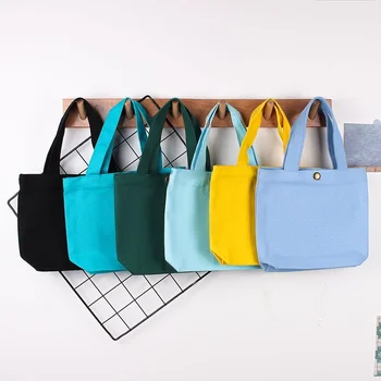 Новая ручная мини-сумка, однотонные сумки для покупок в стиле ретро, женская винтажная сумка-тоут, повседневная сумка через плечо, кошелек, сумка-мешок с застежкой