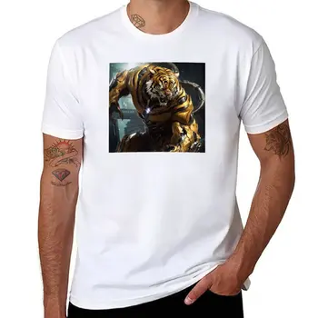 Новая футболка с боевым тигром, изготовленная на заказ, футболка с графическим рисунком, футболки для мальчиков, мужские белые футболки