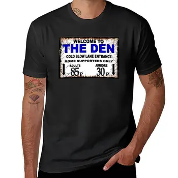 Новая футболка с надписью The Old Den entrance plate, футболки на заказ, черные футболки, футболка оверсайз, дизайнерская футболка для мужчин