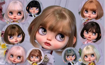 Новое поступление, кукольные парики BJD для Blythe, высокотемпературные кукольные парики с короткими волосами, аксессуары для кукол, подарок для девочек 