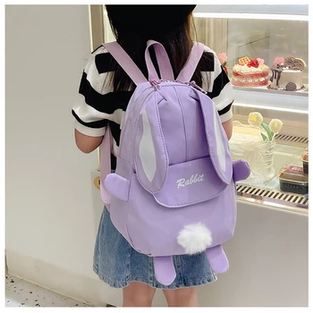 Новые модные детские школьные сумки, портативные рюкзаки с зайчиком, детские дорожные рюкзаки, Милые школьные книги для мальчиков и девочек, школьные сумки
