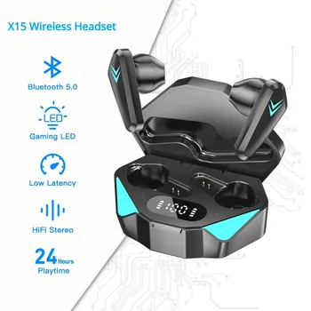 Новые наушники X15 TWS Беспроводные наушники Bluetooth с низкой задержкой 65 мс, наушники для киберспортивных игр, гарнитура для геймеров, наушники с микрофоном для xiaomi