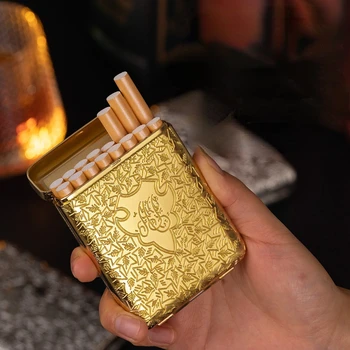Новый Винтажный Футляр-держатель, Футляр для хранения подарков для сигарет с гравировкой, Роскошная Карманная Сигарета Shelby Cigarette Men's Box Container