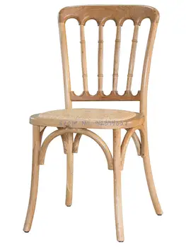 Обеденный стул из американского массива дерева, домашняя спинка, полностью собранный ротанговый стул, стул Napoleon, стул castle, ретро ротанговый стул