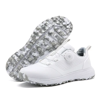 Обувь для гольфа Мужские Водонепроницаемые Дышащие Кроссовки для гольфа Женские Спортивные туфли без шипов Для прогулок спортивная обувь для гольфа на открытом воздухе 2023
