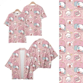 Одежда с мультяшным мишкой Йир Бубу, пижама, Милый комплект одежды с изображением панды из аниме, женская и мужская повседневная одежда свободного покроя, Кавайный топ, брюки, рубашка