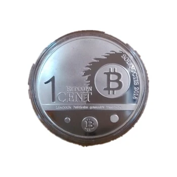 Один биткоин BTC серебряная блестящая Памятная монета Значок Медаль Сувенирные художественные подарки Сувенир для коллекции