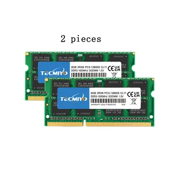 Оперативная память ноутбука Tecmiyo 16 ГБ (2X8 ГБ) DDR3 1600 МГц PC3-12800S 2RX8 CL11 SODIMM 1.5V 204pin Для ноутбука -Зеленый