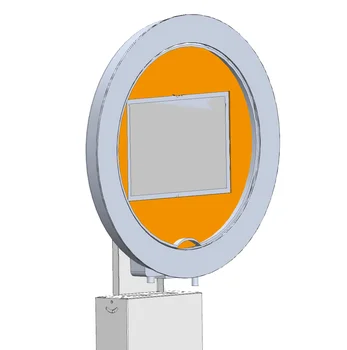 Оптовая продажа мануфактуры Kiosko Fotografa Instantanea в металлическом корпусе с цветным волшебным зеркалом RGB Photobooth с кольцевой подсветкой