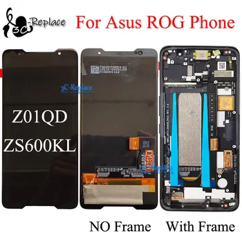 Оригинальный Amoled Черный Для Asus ROG Phone ZS600KL Z01QD ЖК-дисплей С Сенсорным Экраном Digitizer В Сборе Замена /С Рамкой