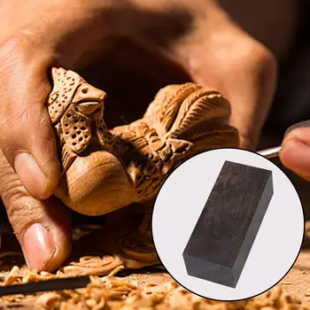Оригинальный блок из эбенового дерева, вырезанный из дерева своими руками, заготовка для ручки