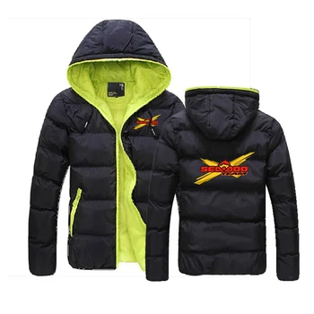 Осень-зима 2023, Новинка Sea Doo, Логотип Seadoo Moto, Модное пальто на молнии с капюшоном, Популярные Контрастные цвета, Дизайнерская Стеганая куртка