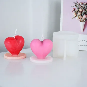 Основа Любовь Силиконовая форма для свечей 3D Сердце Ароматерапия Гипс Эпоксидная смола Форма для выпечки Подарки на День Святого Валентина Украшение для вечеринки Декор