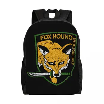 Персонализированные рюкзаки Metal Gear Solid Fox Hound для мужчин и женщин, базовая сумка для книг для колледжа, школьные сумки для видеоигр