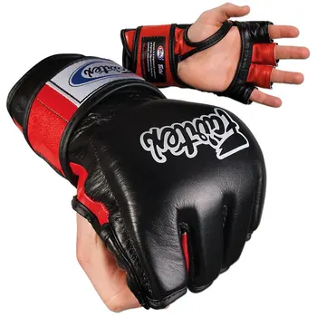 Перчатки Ultimate Combat MMA с большим открытым пальцем / красные