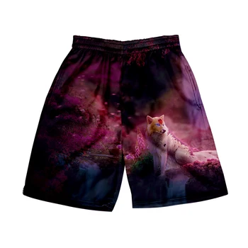 Пляжные шорты Fox Мужская и женская одежда с 3D цифровой печатью повседневные шорты Модный тренд пара брюк