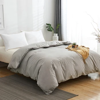 Пододеяльник, белое стеганое одеяло, большой размер, однотонное стеганое одеяло, высококачественное постельное белье из приятной для кожи ткани