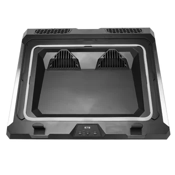 Подставка для охлаждения ноутбука с двойным вентилятором IETS GT300 для игрового ноутбука, подставка-кулер с пылевым фильтром и разноцветными лампочками
