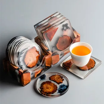Подставка для чая Nordic Home Decor, изоляционная прокладка из смолы, простой подстаканник, Креативная прокладка, Запасные части для чайной церемонии, Домашняя кипарисовая прокладка