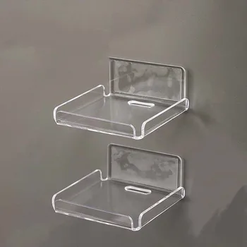 Подставка Небольшая Планка для полки Пластиковое крепление для гостиной Настенное крепление для телефона Прозрачное 1шт или для хранения в Ванной комнате