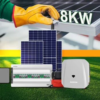 полный комплект продуктов из возобновляемых источников энергии, 8 кВт сетевая солнечная электростанция для дома