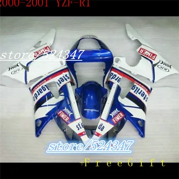 Привет-белый синий красный для YZFR1 00-01 YZF R1 2000-2001 00 01 YZF-R1 2000 2001 комплект обтекателя мотоцикла для Yamaha-Привет