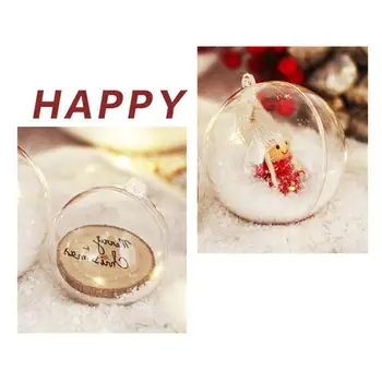 Прозрачные подвесные Рождественские шары, Рождественские шары, Многофункциональная коробка для конфет, Прозрачное украшение Рождественского шара для вечеринок