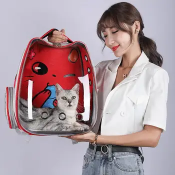 Прозрачный рюкзак для путешествий с космонавтом, сумка для переноски домашних животных, сумка для переноски собак, Дышащий Уличный рюкзак для маленьких кошек и собак