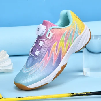 Профессиональная детская спортивная обувь для бадминтона Красочные детские кроссовки для волейбола и тенниса Студенческие кроссовки для настольного тенниса 75518