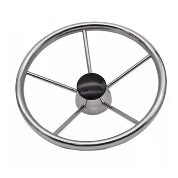 Профессиональное морское рулевое колесо, прочная конструкция, защищенное от ржавчины Спортивное рулевое колесо серебристого цвета для корабля