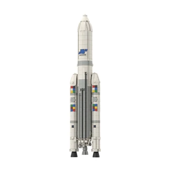 Ракетный набор из строительных блоков MOC, Крупнейшая в мире ракета-носитель 1:110 5 ECA, Действующая игрушка, Игрушки для детей на околоземной орбите, подарки