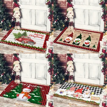 Рождественский коврик для пола, Санта-Клаус, Снеговик, Прихожая, Балкон, Противоскользящий Впитывающий ковер, Коврик для дверей С Рождеством, с Новым Годом
