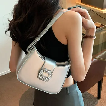 Роскошная Бриллиантовая сумка подмышками 2023, новая модная женская сумка, высококачественная сумка через плечо, сумка через плечо