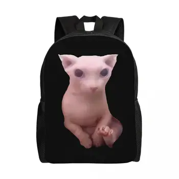 Рюкзак Bingus Text для мужчин и женщин, Водонепроницаемая Школьная сумка для колледжа, сумка для кошек Sphynx, сумка для книг с принтом