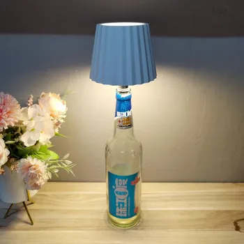 Светодиодная лампа для винных бутылок, USB-зарядная настольная лампа, декоративные лампы для атмосферы бара, кафе, ночник