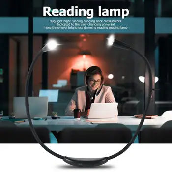 Светодиодная шейная лампа для чтения, перезаряжаемая, с гибкой рукояткой, книжная лампа для вязания, Camp