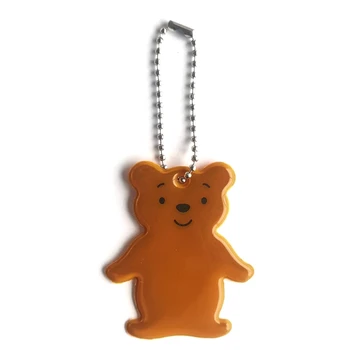 Светоотражающий брелок с подвеской в виде медведя, ночной маркер безопасности, светоотражающий брелок для ключей, прямая поставка
