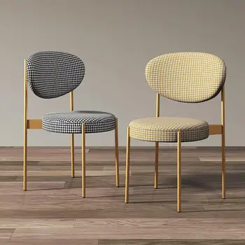 Скандинавский минималистичный табурет для макияжа, легкий обеденный стул с роскошной спинкой, современные стулья для домашнего ресторана, обеденные стулья