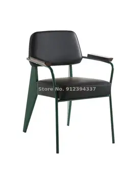 Скандинавский обеденный стул кафе-бар с простой спинкой металлический военный офисный повседневный диван дизайнерское кресло