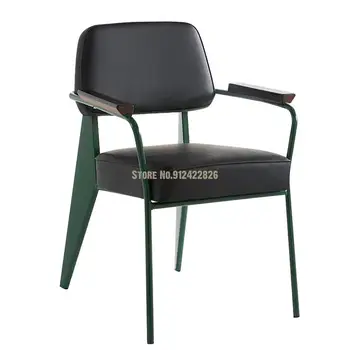 Скандинавский обеденный стул, кафе-бар, простая металлическая спинка, военный офис, повседневный диван, дизайнерское кресло