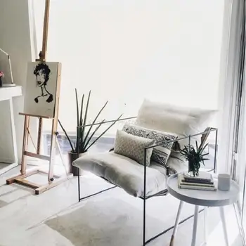 Скандинавский Одноместный диван-кресло, Ленивый Роскошный Железный обеденный стул, Современная минималистская Дизайнерская мебель для гостиной, обеденный стул для переговоров