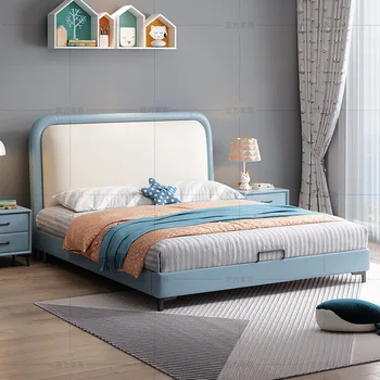 Современные детские кровати из роскошного дерева, дизайнерская платформа, переносная кровать для мальчиков, основания и рамы Letto Castello Furniture MQ50CB