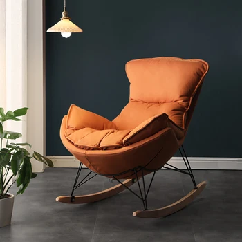 Современные роскошные кресла Nordic Удобное кресло-качалка для отдыха взрослых Уникальные Эргономичные шезлонги Мебель для салона дома