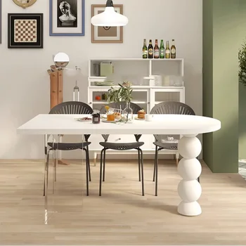 Современный белый Роскошный Обеденный стол для кухни, прихожей, ресторана, журнальных столиков, офиса, балкона, мебели для дома Mesas De Jantar