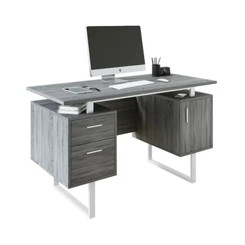Современный офисный стол Techni Mobili с местом для хранения, серый