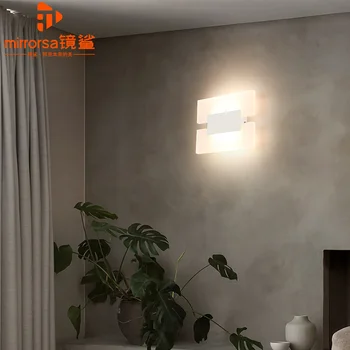 современный светодиодный хрустальный светильник настенные светильники зеркальный свет домашний декор звенящая комната лампа спальня