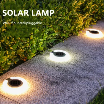 Солнечный подземный светильник Заглубленный садовый светильник 17LED Наружный торшер для дорожки прослужит до 8 часов Декоративная лампа для газона на лужайке
