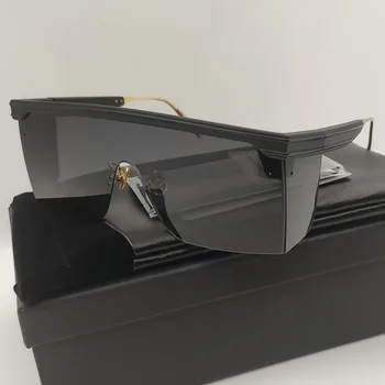 Солнцезащитные очки 2023 Black Goggle летних оттенков Для женщин, брендовые дизайнерские мужские ретро-тренды, футуристическая мода на солнцезащитные очки UV400