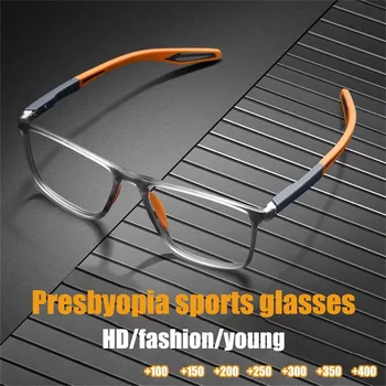 Спортивные Очки Для Чтения TR90, Сверхлегкие Очки для Дальнозоркости с защитой от синего Света, Очки Для Женщин И Мужчин, Оптические Очки с дальним прицелом, Диоптрии до + 4,0